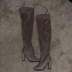DSW new tan / nude over the knee boots size 7